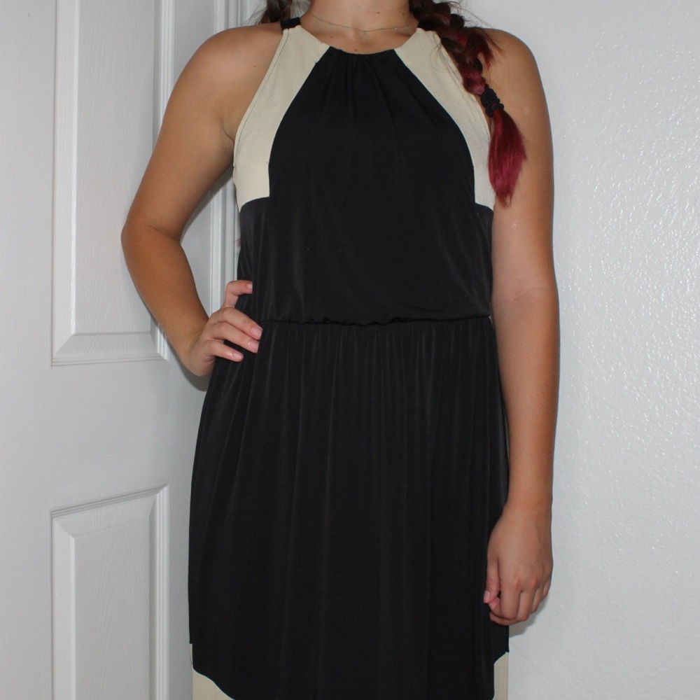 Black and Tan maxi dress